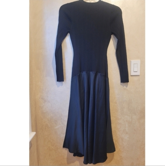 VERONICA BEARD VAUGHN SATIN TRIMMED MIDI DRESS - Picture 4 of 7
